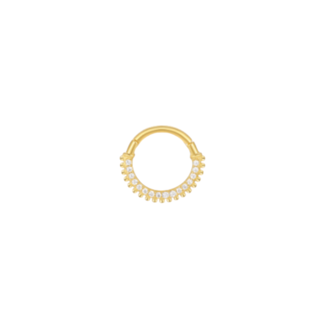 Circle Stones Daith Hoop