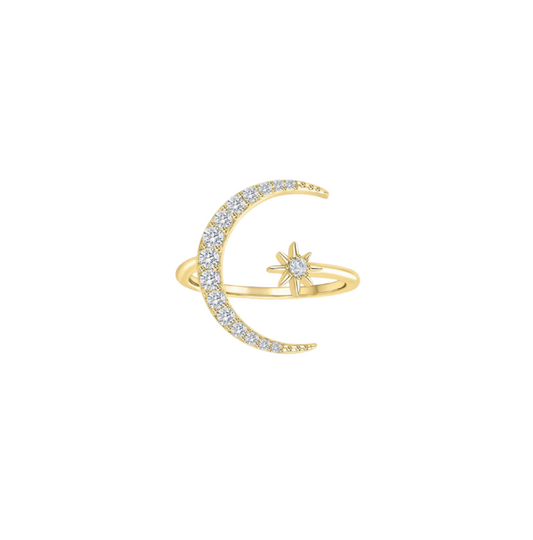 Moon Tiny Star Ring