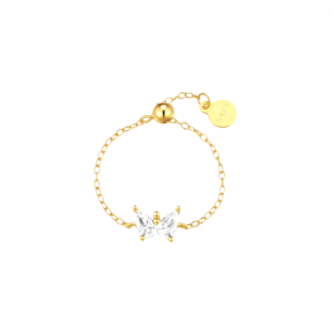 Double Pear Butterfly Chain Ring
