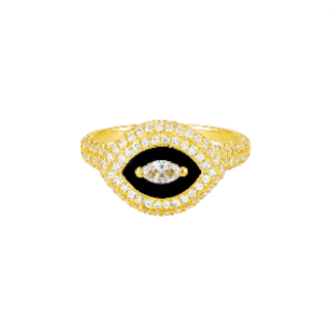 Pavé Eye Signet Ring