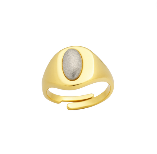 Silver Marquee Signet Ring