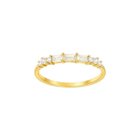 Baguette & Circle Band Ring
