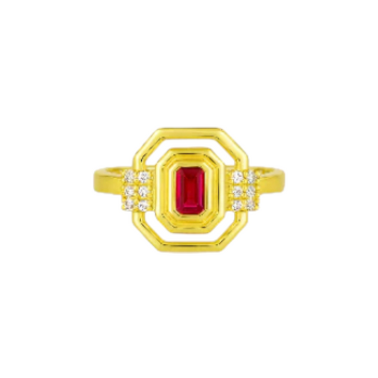 Octa Baguette Ring