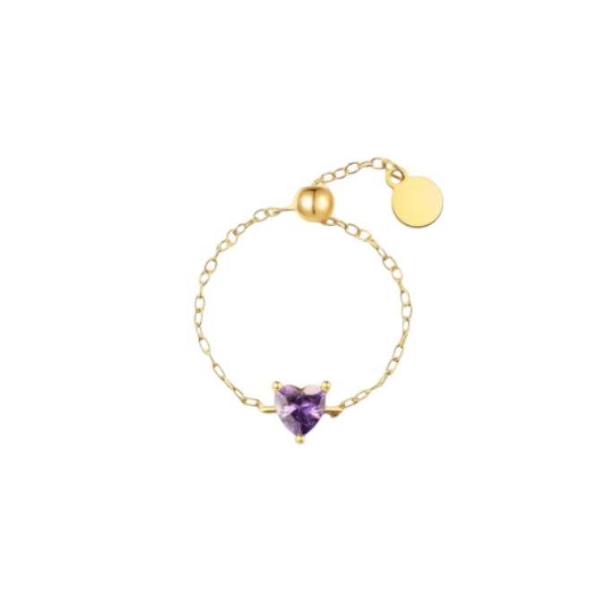 Heart Chain Ring
