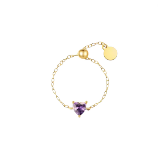 Heart Chain Ring