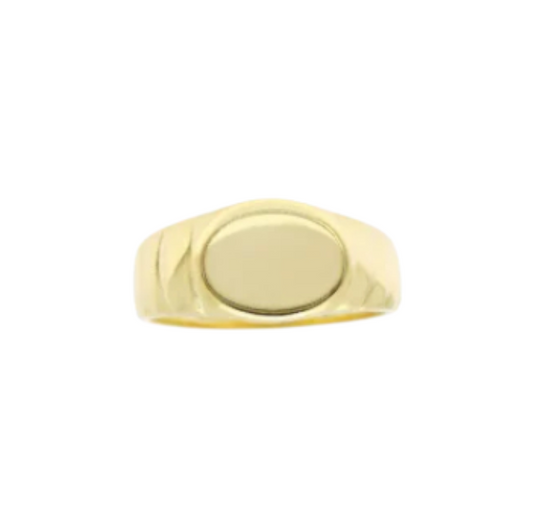 Textured Oval Signet Ring