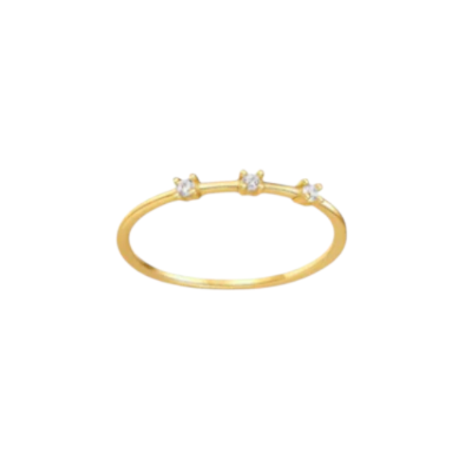 Triple Circle Stones Ring