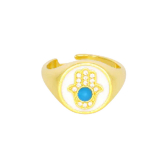 Enamel Kaff Signet Ring