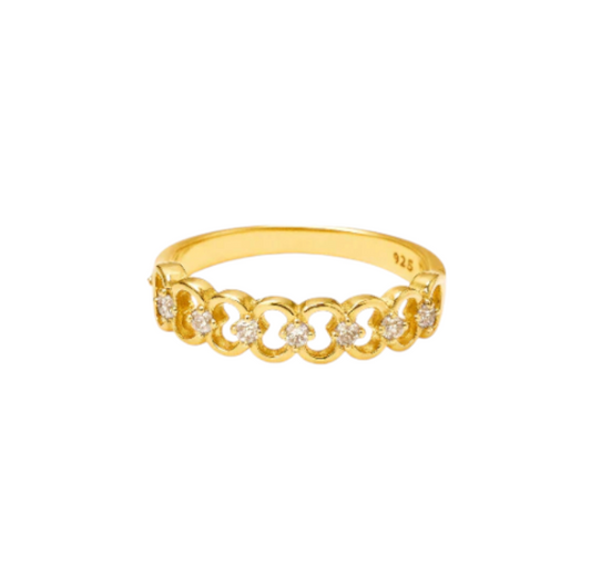Oval Linked Stones Ring