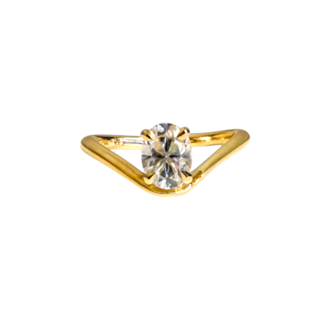 Oval Solitaire Eternity Ring