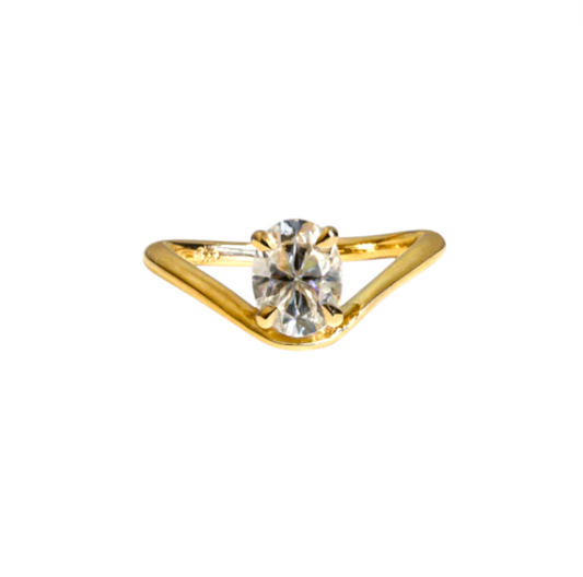 Oval Solitaire Eternity Ring