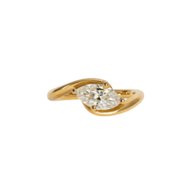 Dancing Marquise Swirl Ring