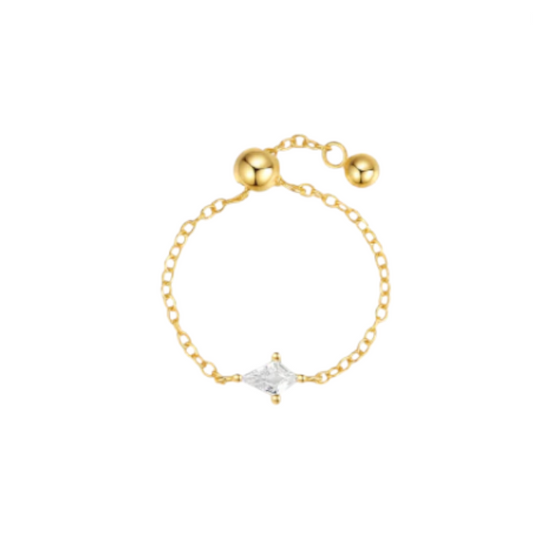 Crystal Rhombus Chain Ring