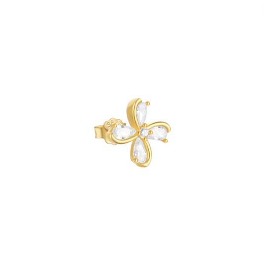 Long Four Petals Stud Earring