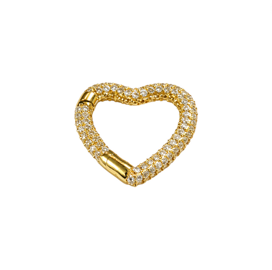 Pavé Heart Lock Cord