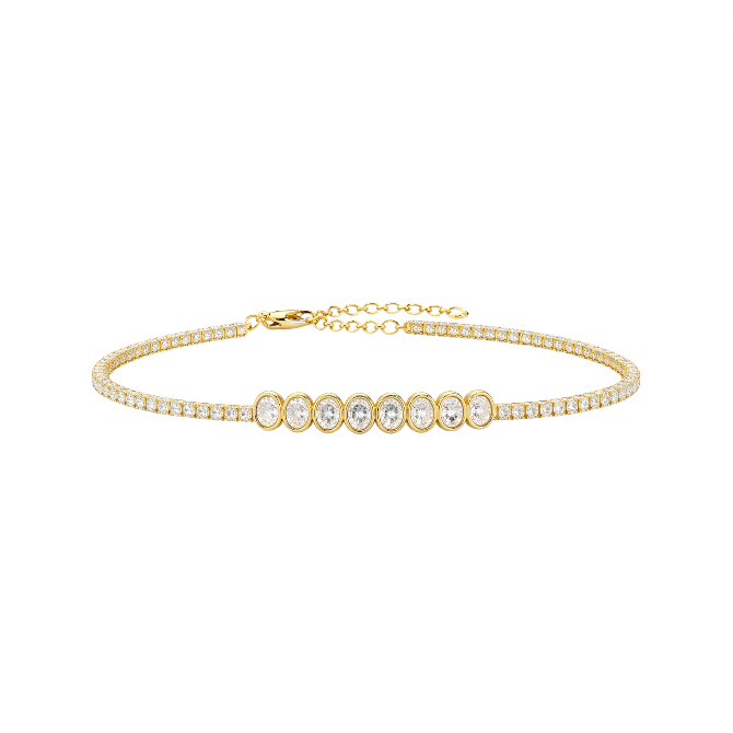 Multi Ovals Tennis Bracelet