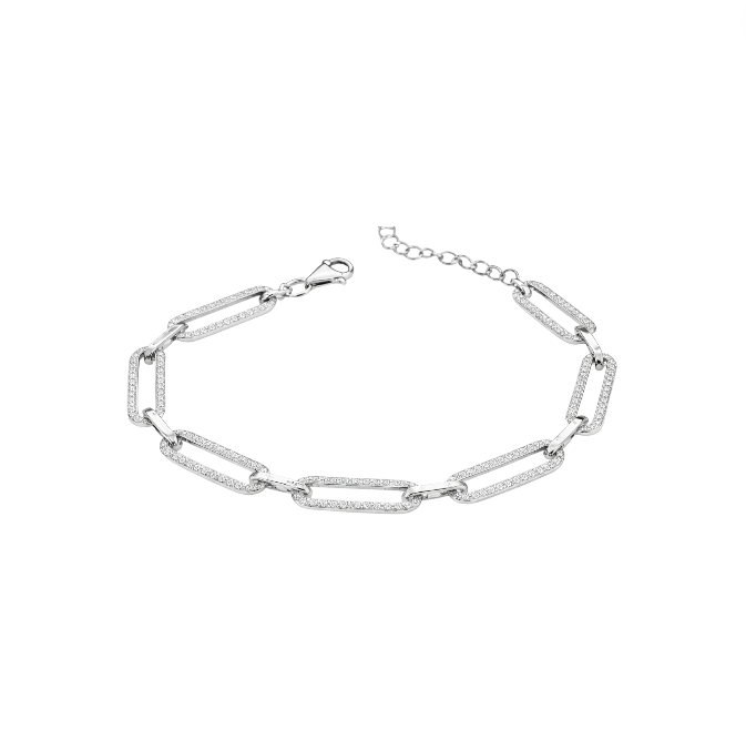 Pavé Linked Chain Bracelet