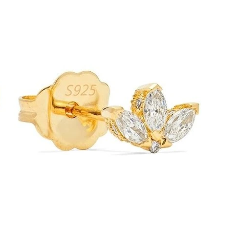 Marquise Crown Circle Stone Stud