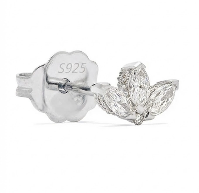 Marquise Crown Circle Stone Stud