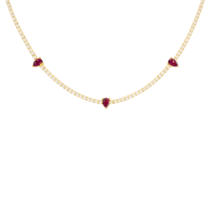 Teardrops Tennis Necklace