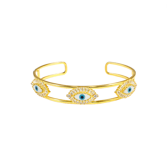 Evil Eye Baguettes Bangle