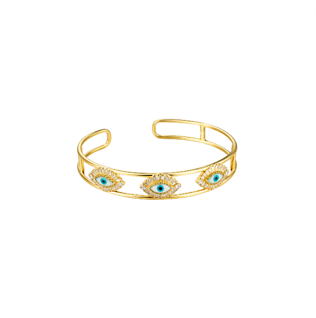 Evil Eye Baguettes Bangle