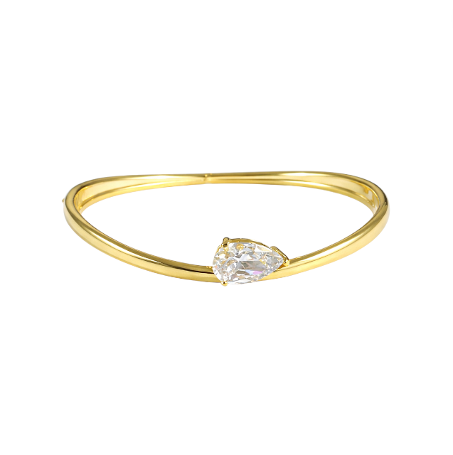 Solitaire Arc Bangle