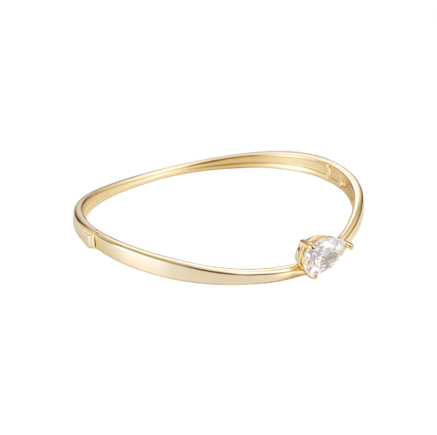 Solitaire Arc Bangle