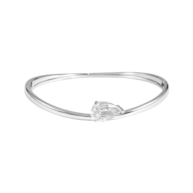 Solitaire Arc Bangle