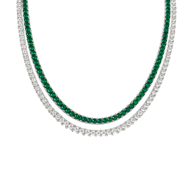 Duet Tennis Necklace
