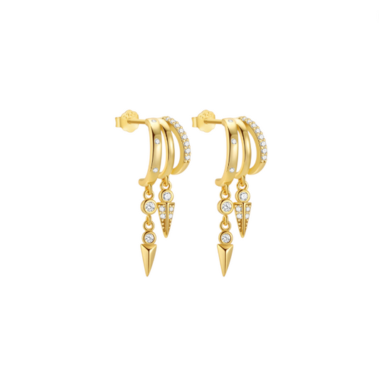 Spiked Tassel Hoops