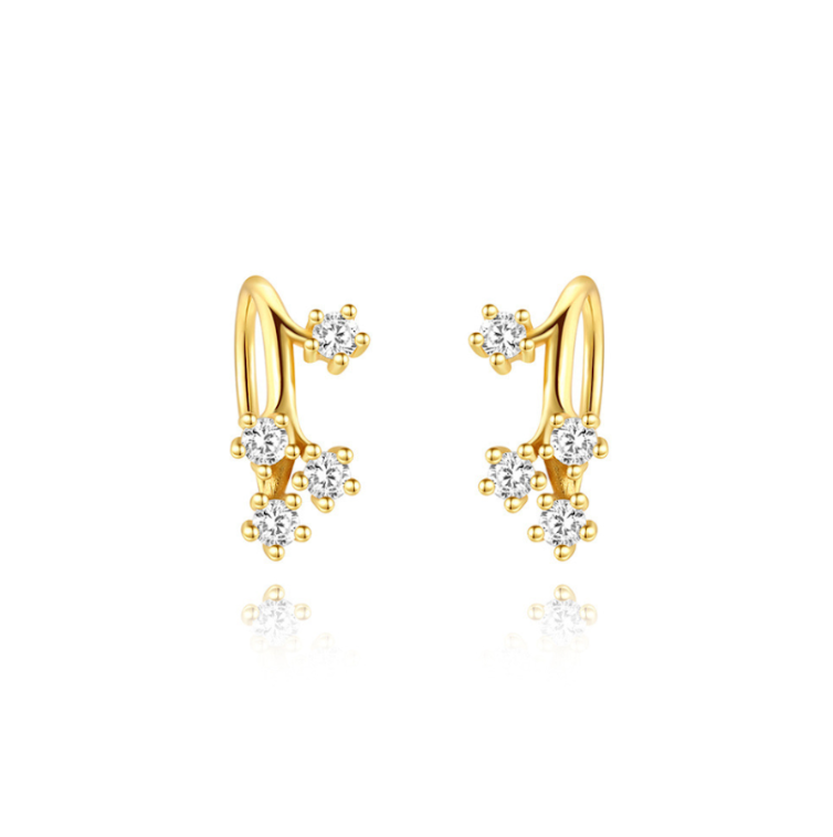 Celestial Spark Huggie Hoops