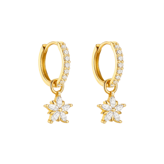 Pavé Daisy Hoops