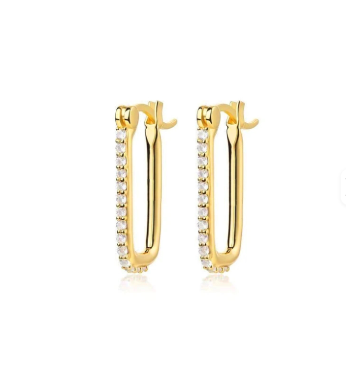 Linear Pavé Hoops