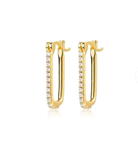 Linear Pavé Hoops