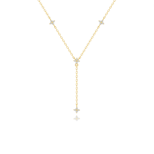 Four Petals Lariat Necklace