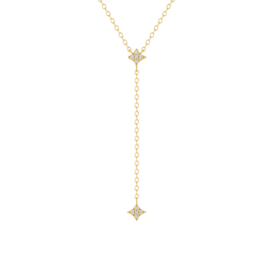 Pointed Stars Lariat Necklace