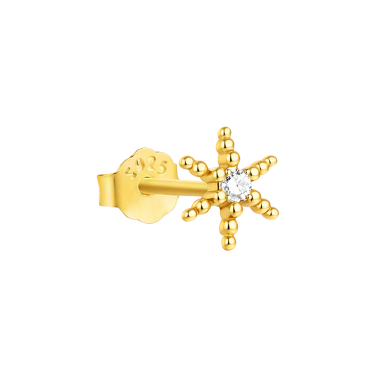 Beaded Sun Stud