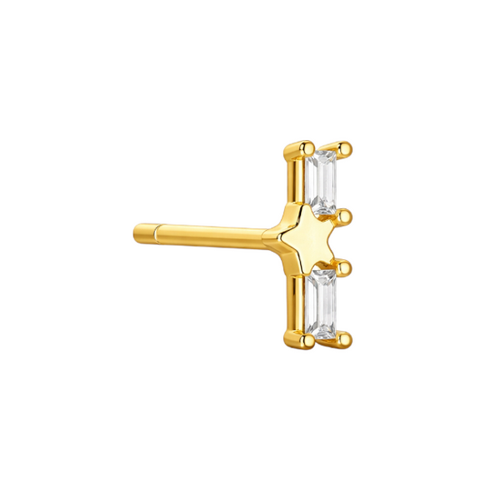 Star Crystal Baguettes Stud