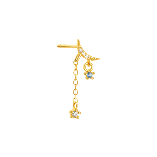 Moon Tassel Stars Stud