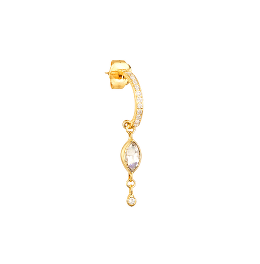 Marquise Drop Hoops