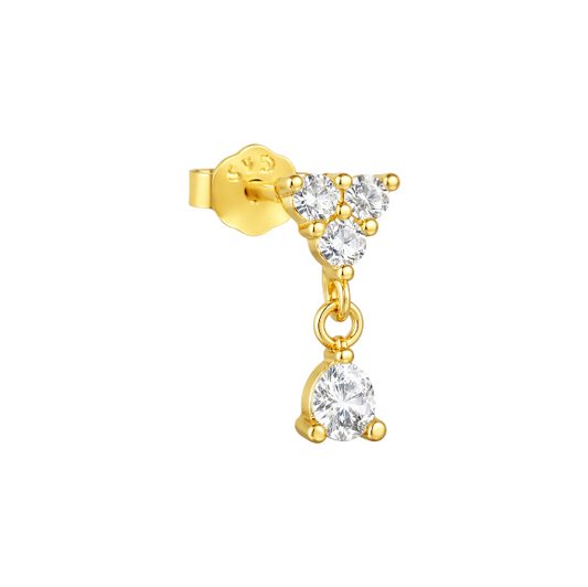 Trinity Drop Circle Stud