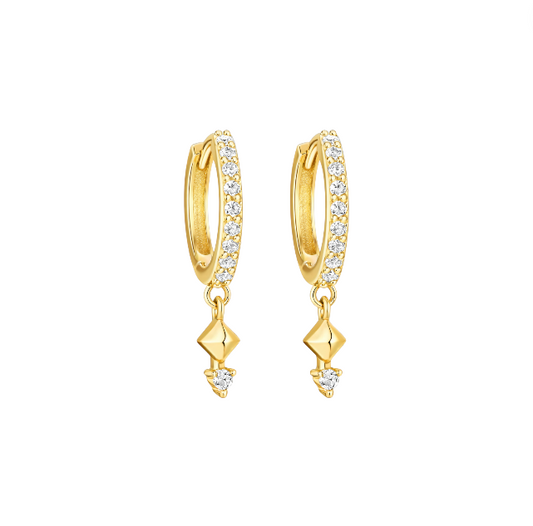 Prism Drop Pavé Hoops