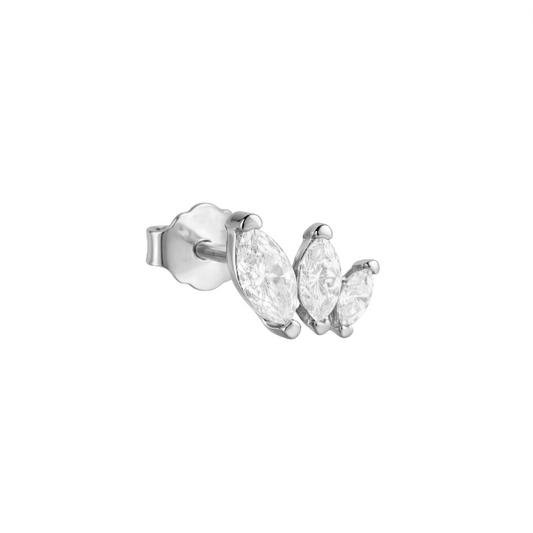 Triple Marquise Stud