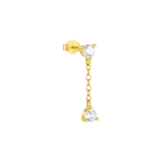 Circle Drop Chain Stud