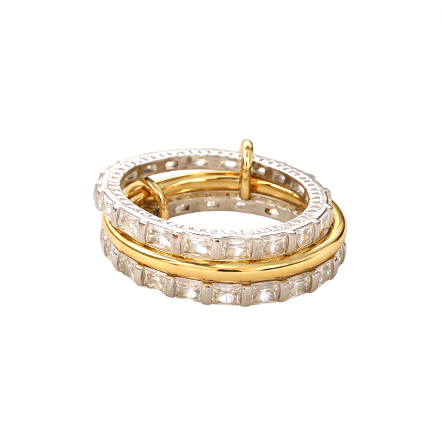 Triple Baguettes Knuckle Ring