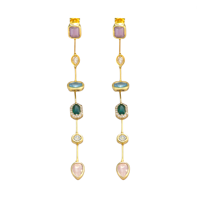 Over The Rainbow Tassel Earrings