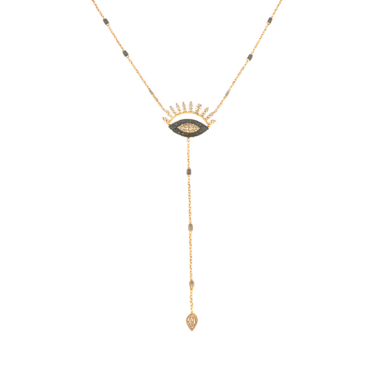 Obsidian Dream Lariat Necklace