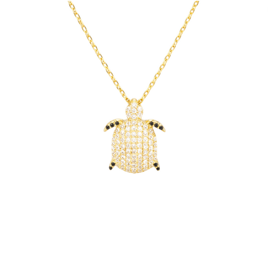 Pavé Turtle Necklace