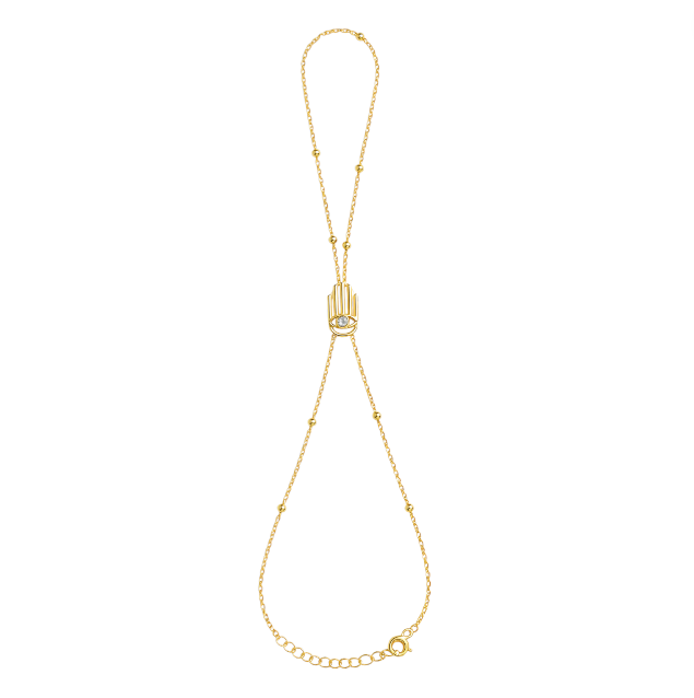Golden Palm Eye Handchain